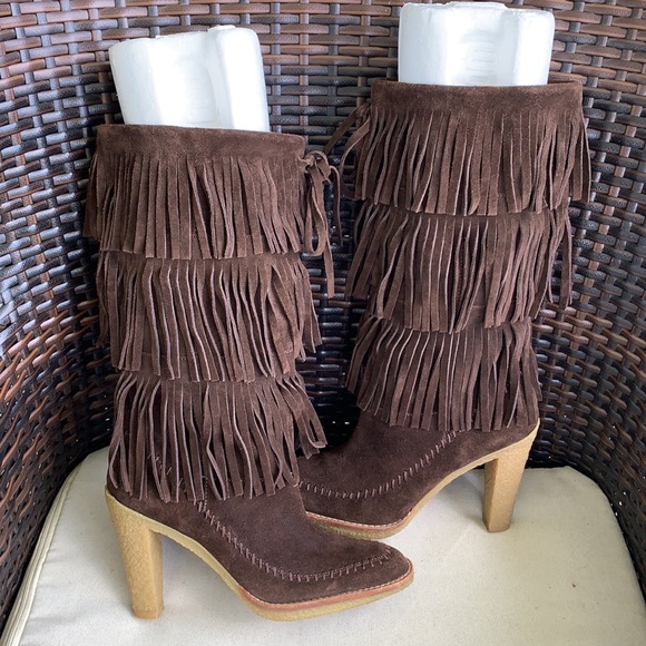 Michael Kors Suede Western Fringe Boots ( Free Shipping, Final Price) - Picture 7 of 15